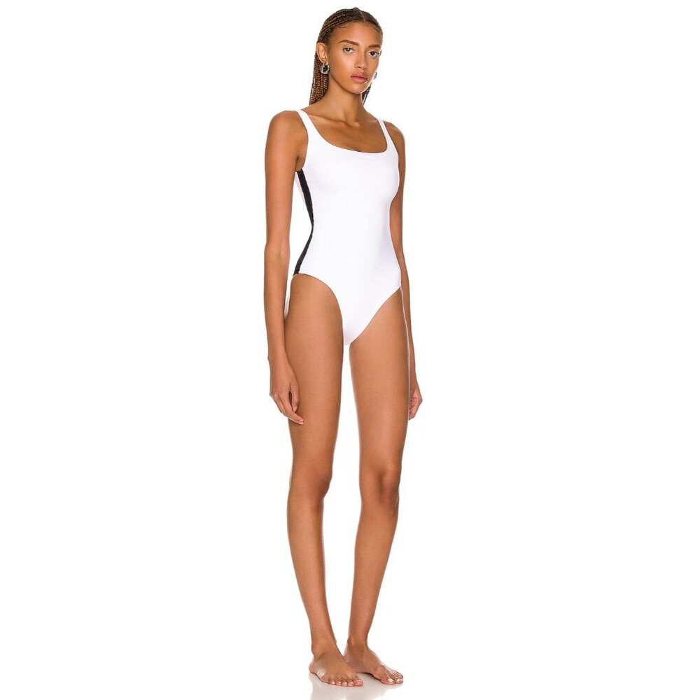 WARDROBE.NYC for FWRD Swimsuit White & Black One Piece - Picture 3 of 4